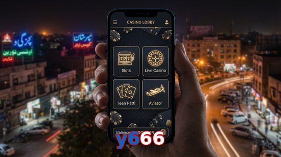 Main screen of Y666 app page for PK players